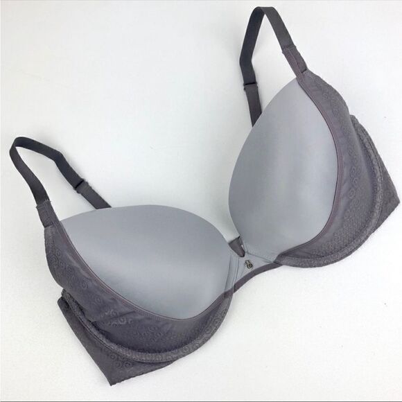 Victoria’s Secret Gray with Overlay Plunge Bra size 34B - Picture 1 of 7
